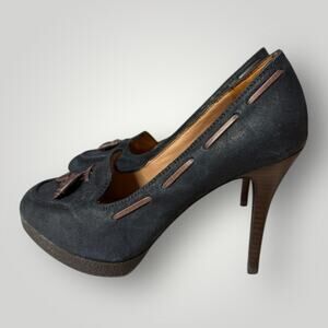 UTERQUE Women’s Suede Platform Pumps High Heels - EU 39